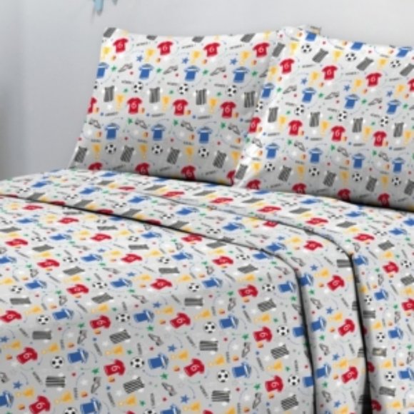 *BEDDING CLEARANCE* Sanders Printed Microfiber 3 Pc. Sheet Set, Twin Bedding NEW - Picture 1 of 1